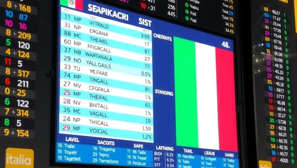 Italiens herrlandslag poängställning genom åren