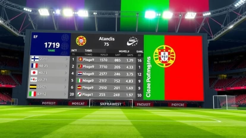 Portugals herrlandslagets poängställning genom tiderna