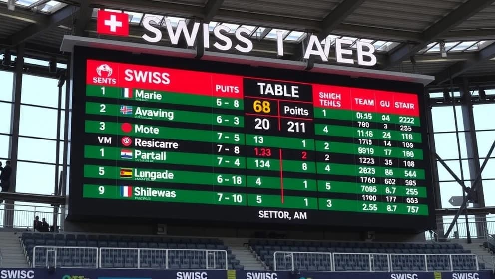 Poängställning i Schweiz damlandslag i fotboll