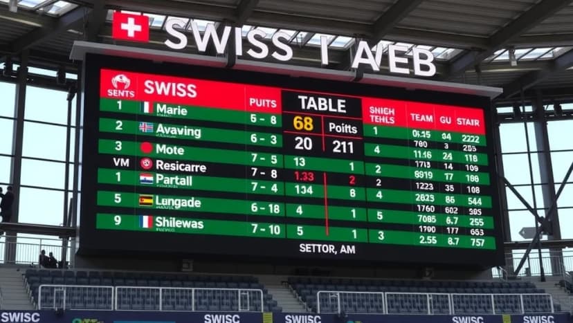 Poängställning i Schweiz damlandslag i fotboll