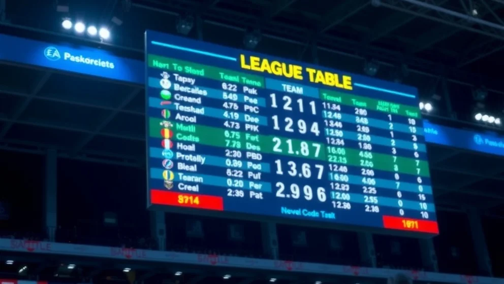 Poängställningen i Superligaen just nu